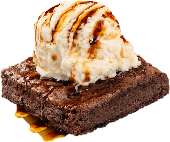 Brownie sundae