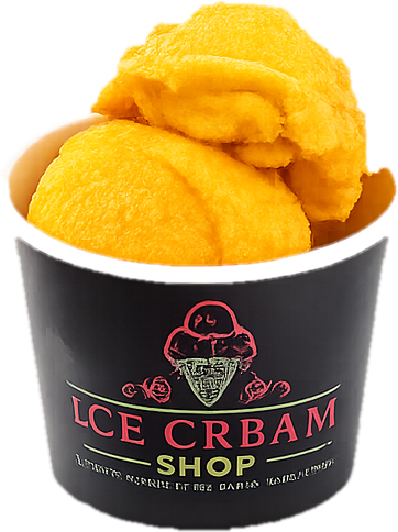 Mango sorbet cup